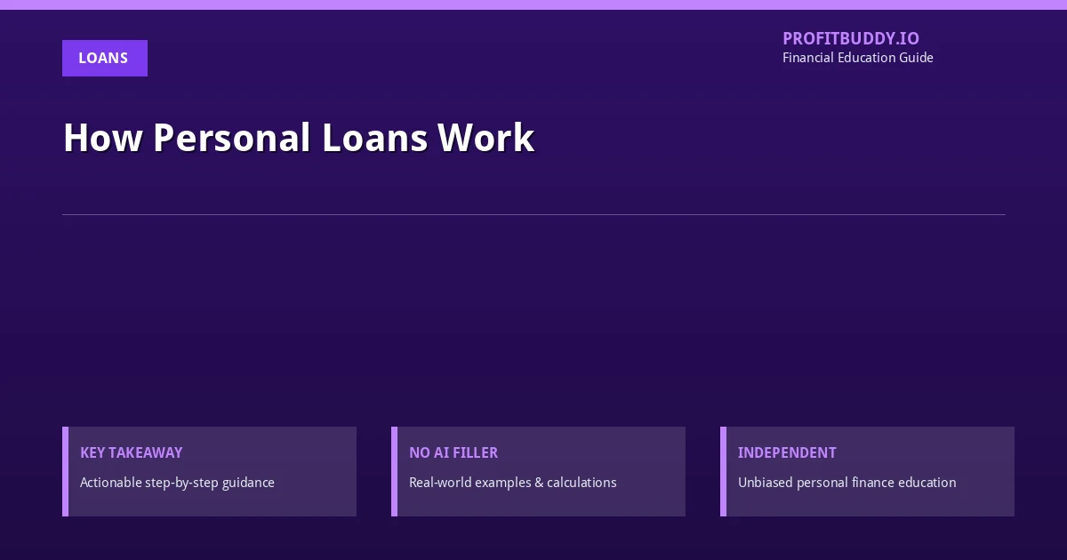 How personal loans work