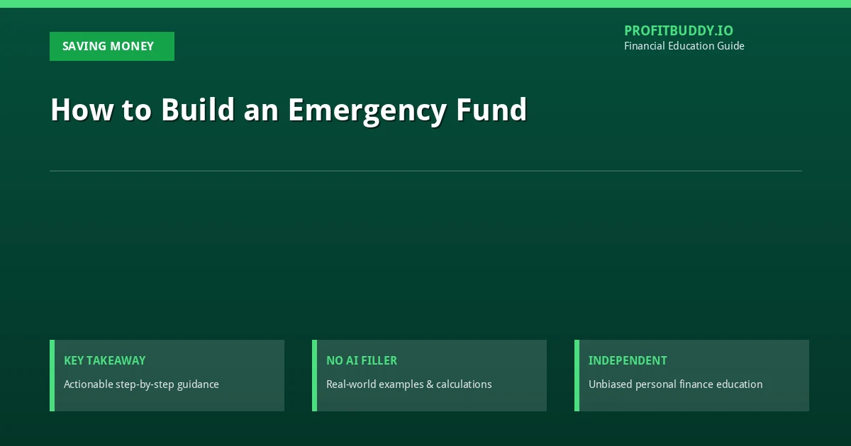 How to Build an Emergency Fund