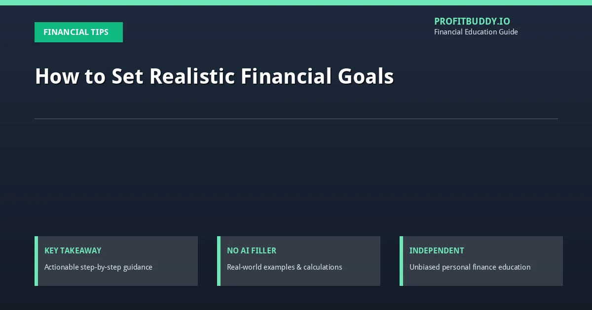 How to set financial goals