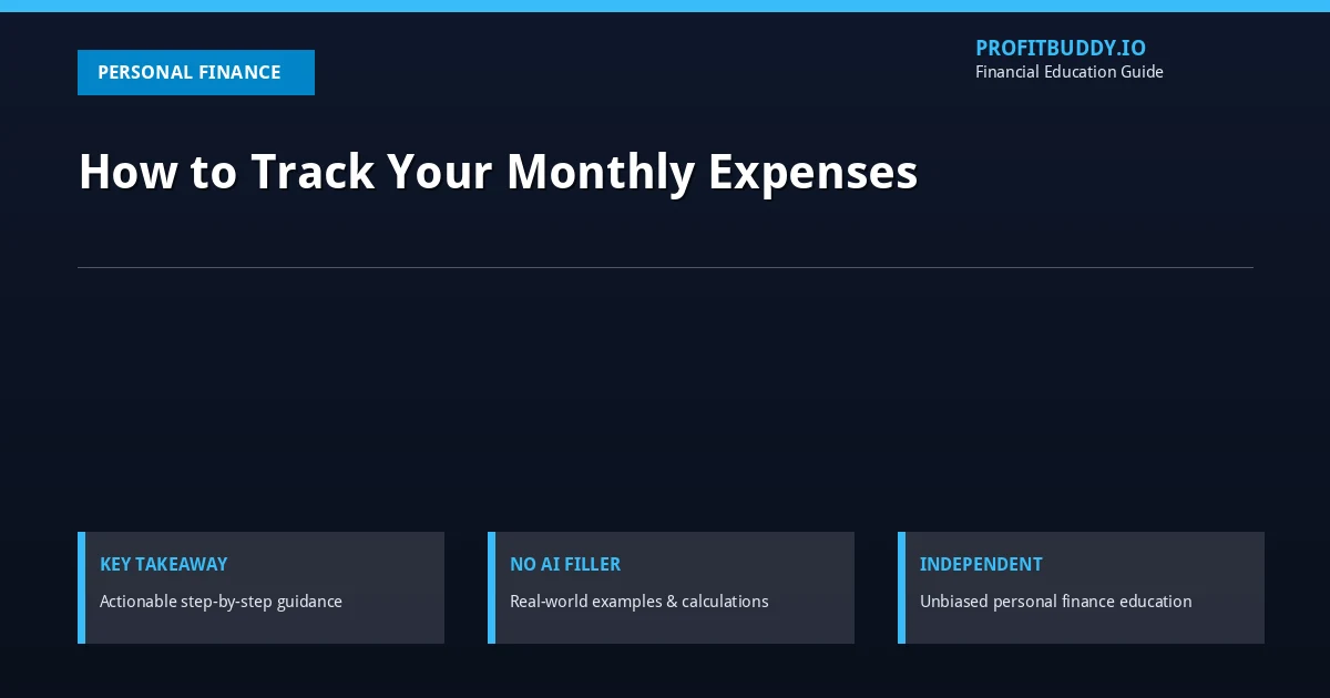 How to track monthly expenses