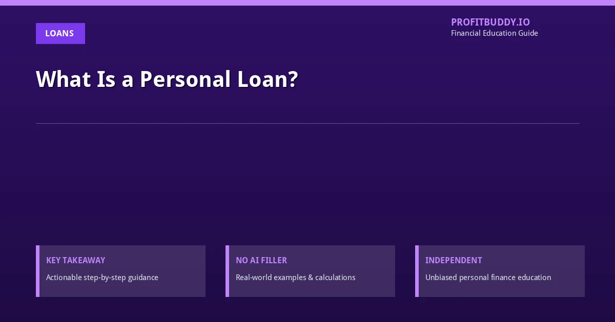 What is a personal loan